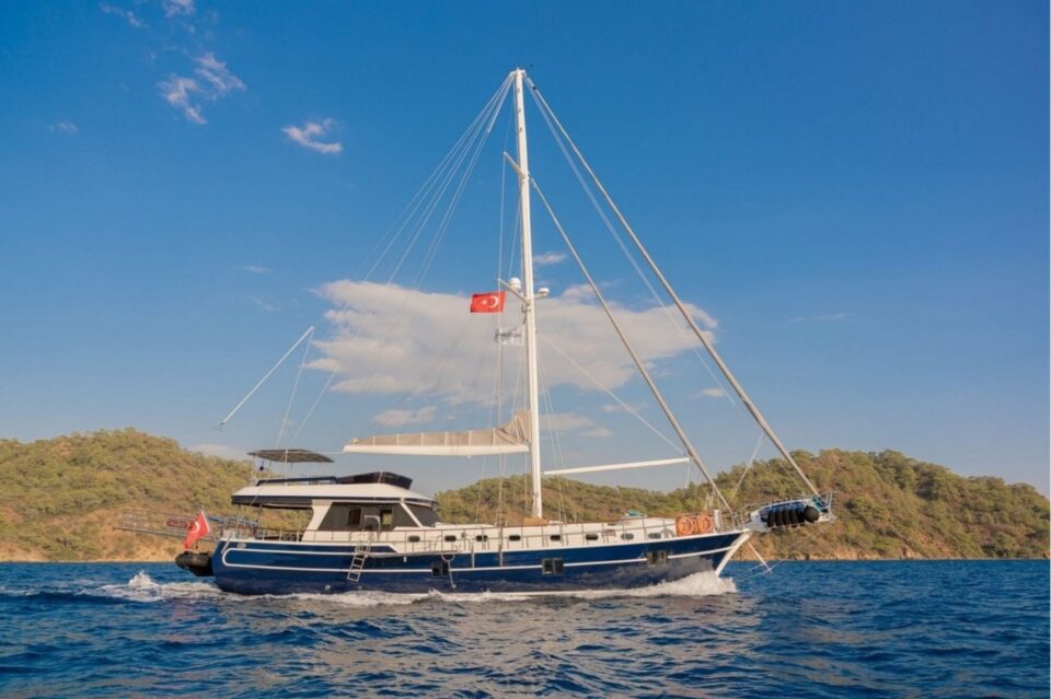 Private gulet sailing during a Blue Cruise in Turkey